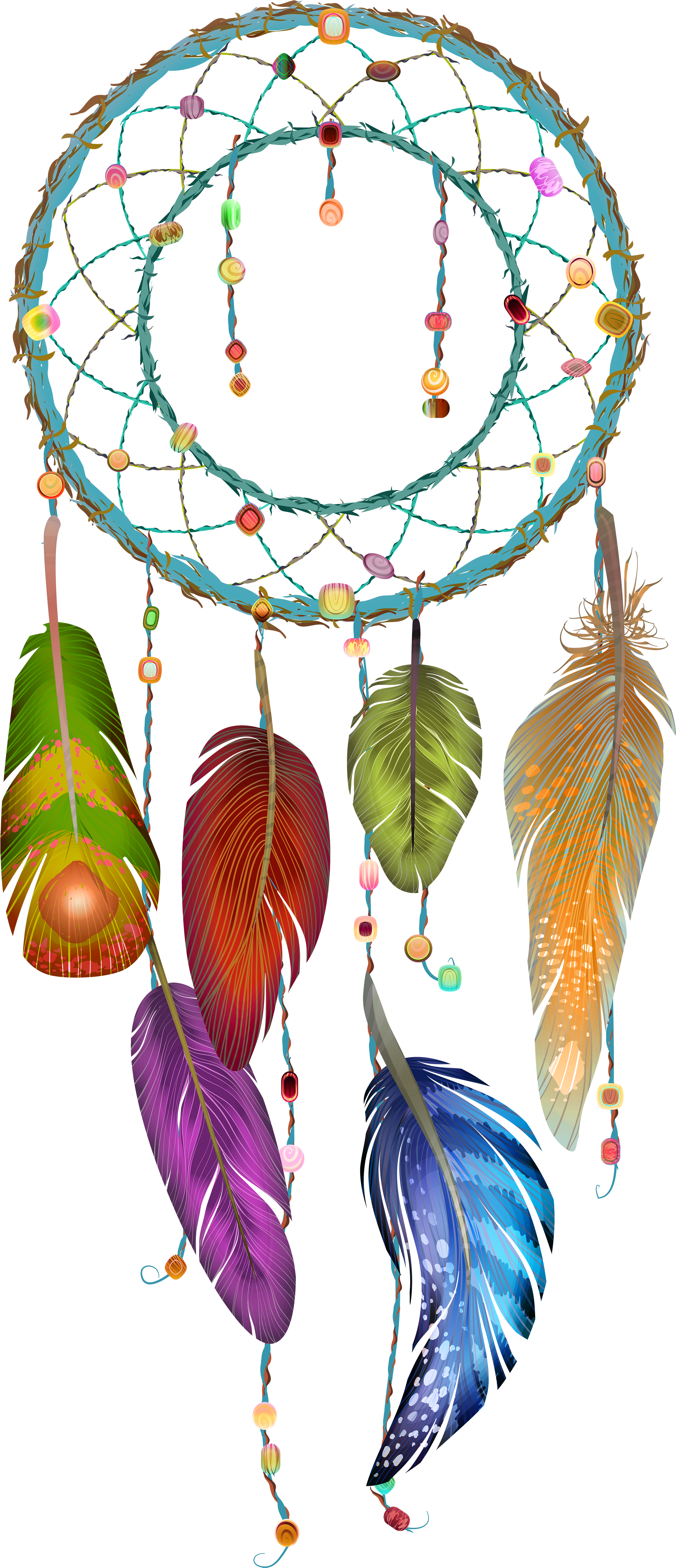 Pin By Лютая Например On Dream Catcher - Realistic Dream Catcher Drawing (2635x6000), Png Download