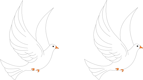 Small - Double Dove (600x335), Png Download