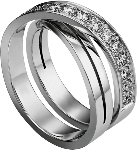 Free Png Silver Ring With Diamonds Png Images Transparent - Etincelle De Cartier Ring (480x525), Png Download