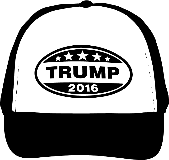 Donald Trump Hat Silhouette Vector Clip Art - Trucker Hat Vector Art (800x800), Png Download