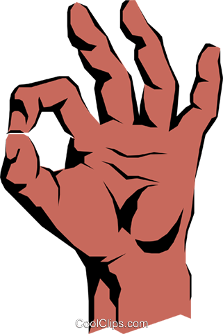 A-ok Sign Royalty Free Vector Clip Art Illustration - Clip Art Ok Sign (321x480), Png Download