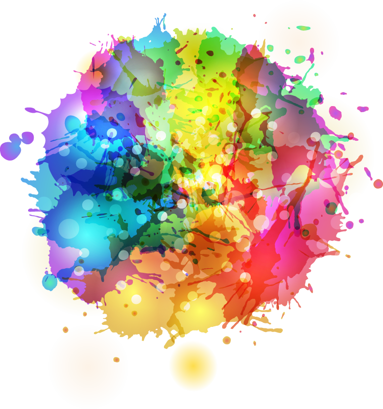 Vector Royalty Free Stock Ink Watercolor Painting Round - Splash Colorido Png (750x802), Png Download