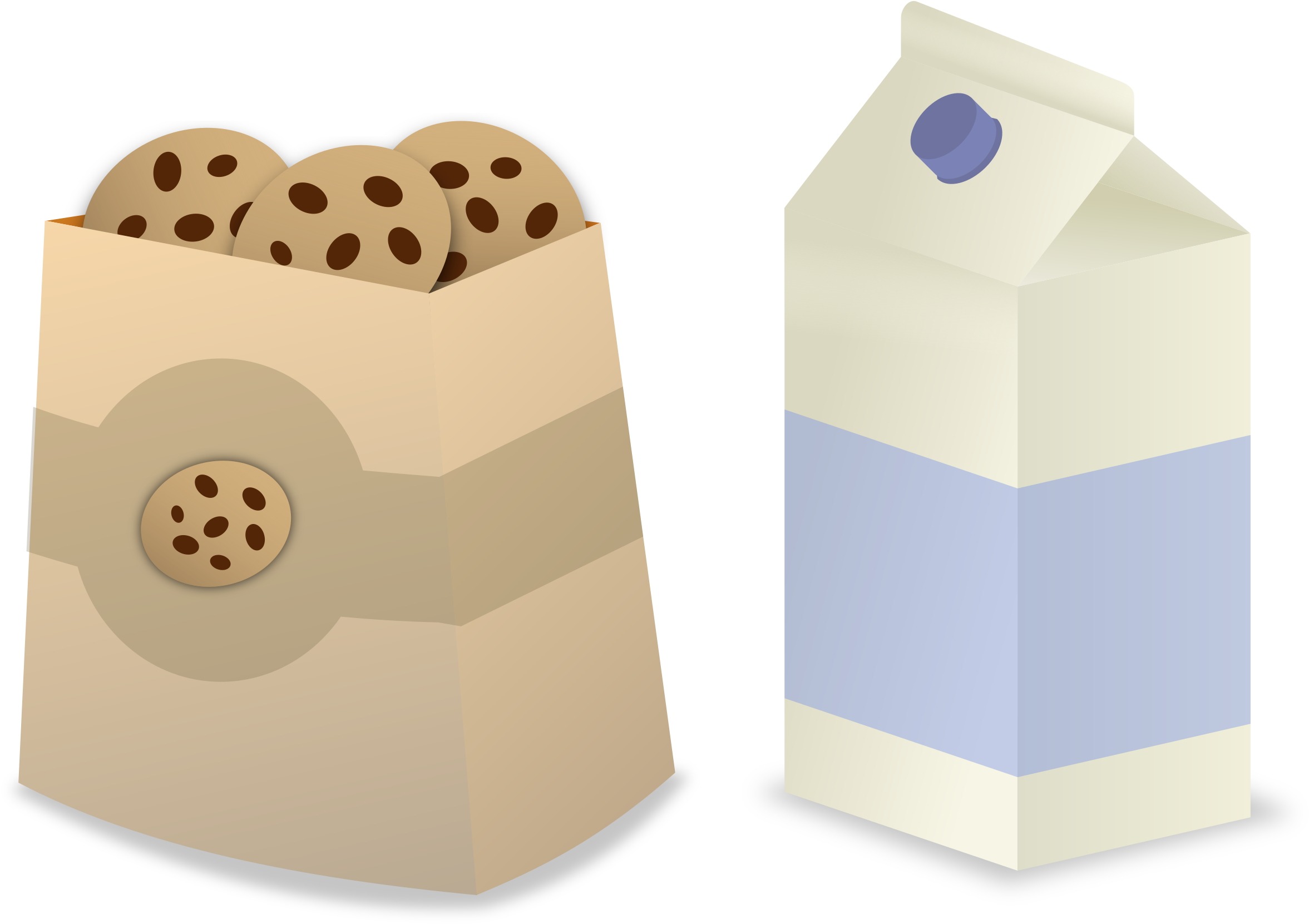 This Free Icons Png Design Of Milk & Cookies (2400x1714), Png Download