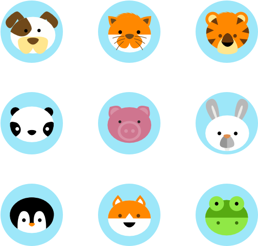 Cute Animal Collection - Cute Icon Png (600x564), Png Download