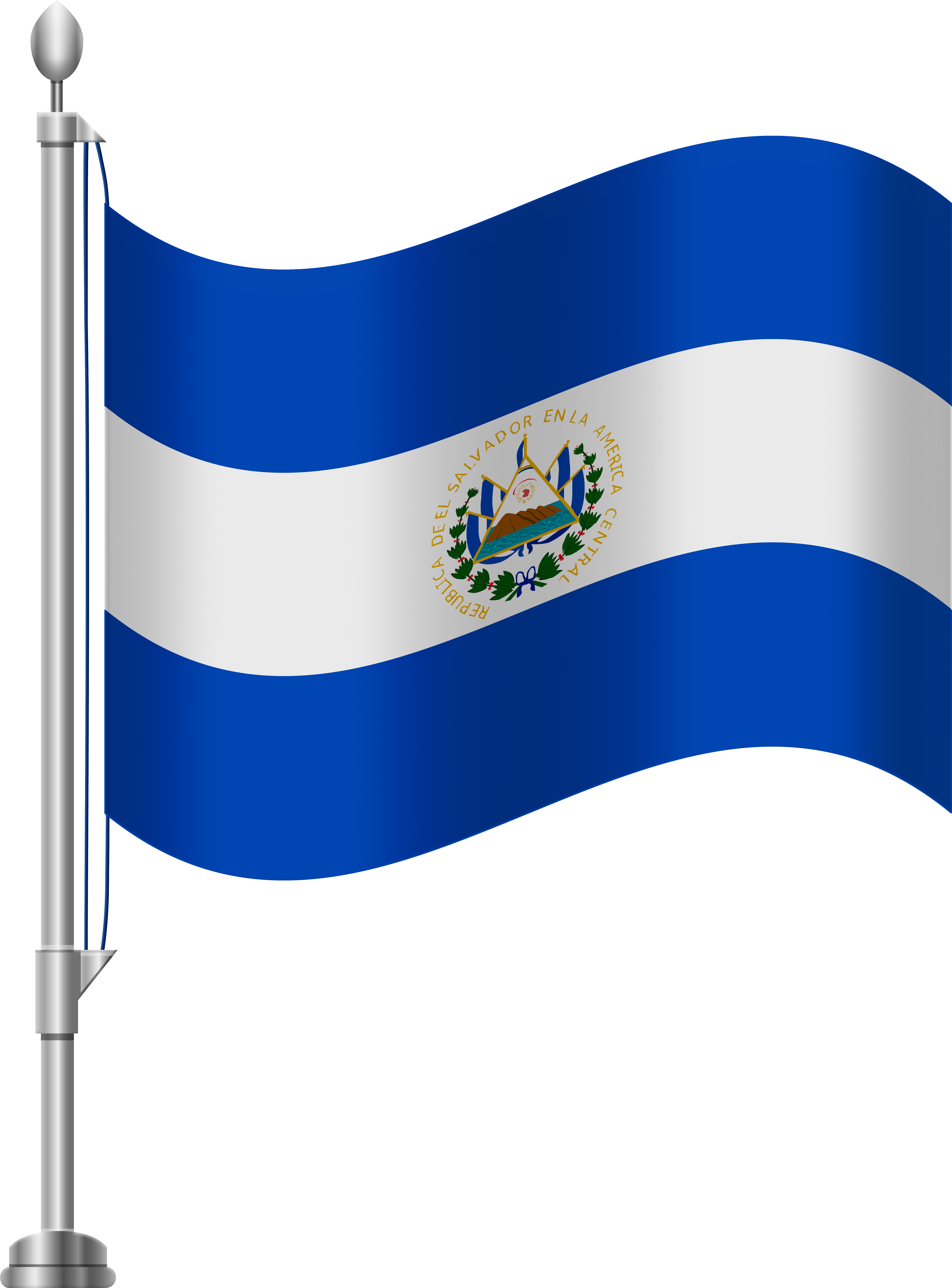 El Salvador Flag Png Clip Art (6141x8000), Png Download