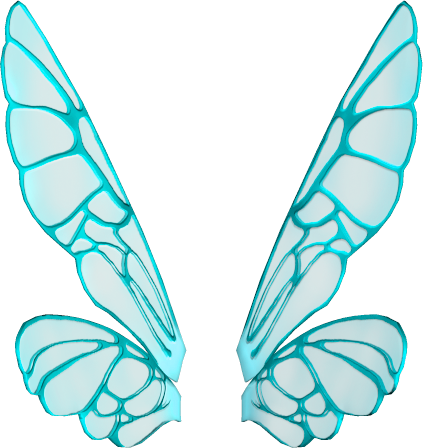Share This Image - Teal Fairy Wings Png (423x448), Png Download