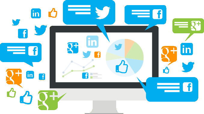 Img Real Time Data - Social Media Web Png (678x380), Png Download