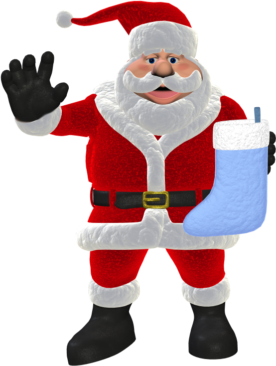 Small Christmas Santa Clipart - Christmas Day (580x747), Png Download