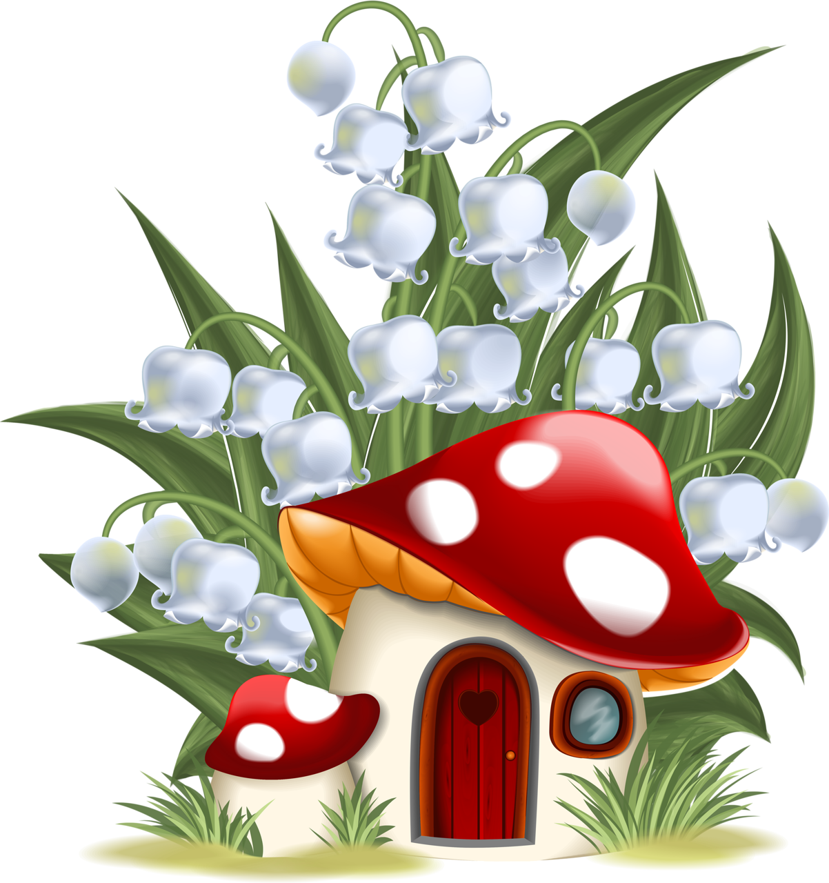 Фото, Автор Soloveika На Яндекс - Fairytale Mushroom House Illustration (1202x1280), Png Download