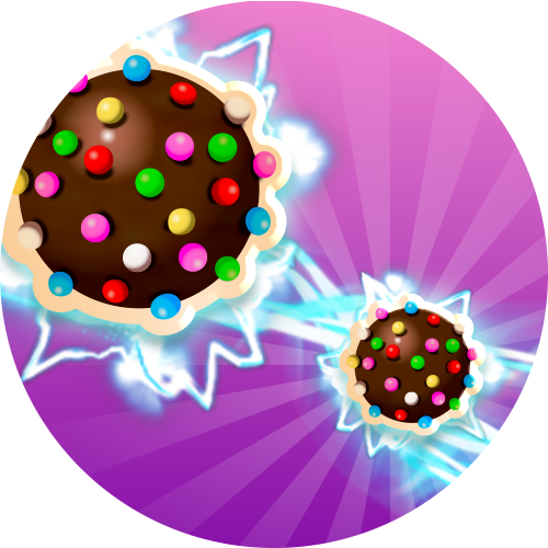 Sprinkle Spark-0 - Candy Crush Pink Candy (500x500), Png Download