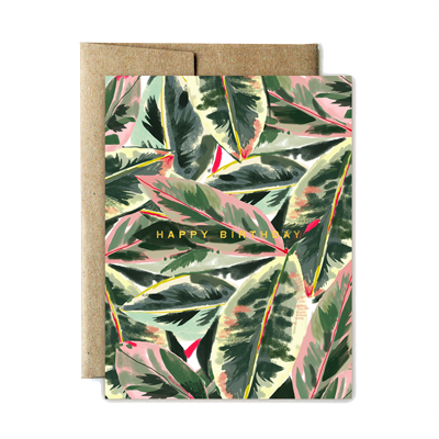 Foil Lush Leaves Birthday - Wallet (400x400), Png Download