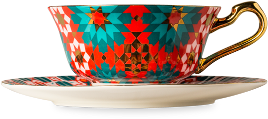 H210bg579 Kindship Red Cup And Saucer P1 (555x555), Png Download