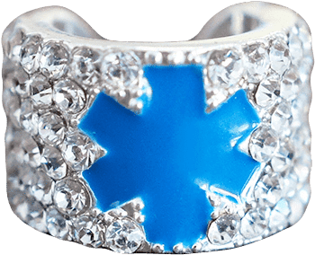 Star Of Life Stethoscope Charm - Prestige Medical Crystal Stethoscope Charms - Star (429x429), Png Download