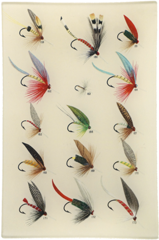 Trout Flies - Old Fly Illustration Fishing (500x500), Png Download