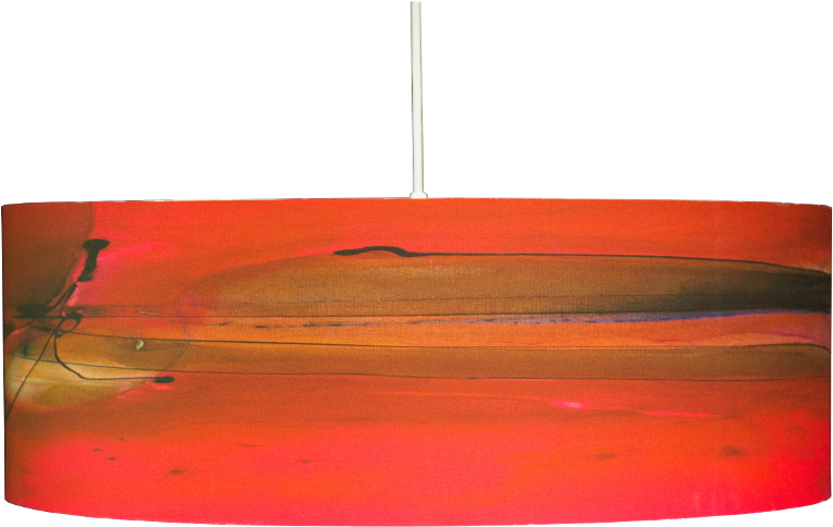 Red Colorful Drum Pendant Light Ginger By Rowan Chase - Boat (800x696), Png Download