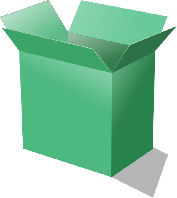 Download - Open Cardboard Box (600x673), Png Download