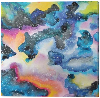 Watercolor Galaxy Illustration - Painting (400x400), Png Download