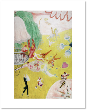 Florine Stettheimer, Love Flight Of A Pink Candy Heart, - Love Flight Of A Pink Candy Heart (390x390), Png Download