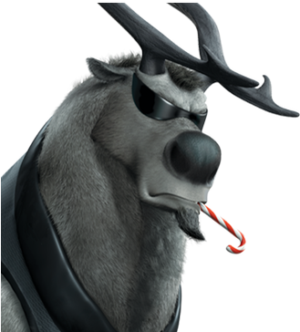 Thrasher The Reindeer Prep And Landing (334x383), Png Download