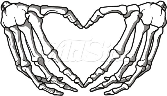 Heart The Wild Side Png Library Stock - Love You Skeleton Hand (600x600), Png Download