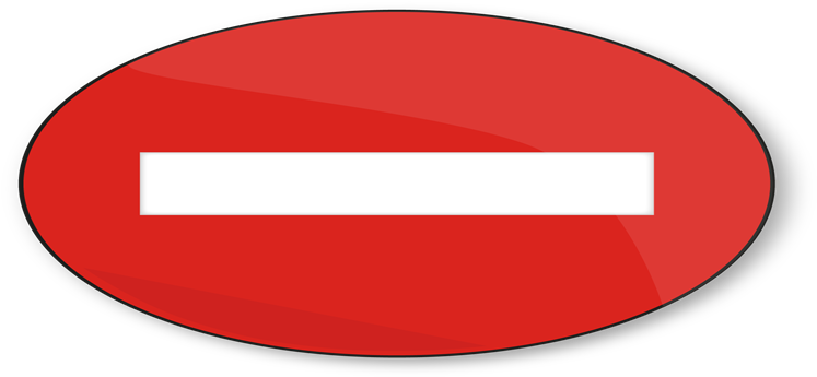 Señal Prohibido El Paso Png (760x350), Png Download