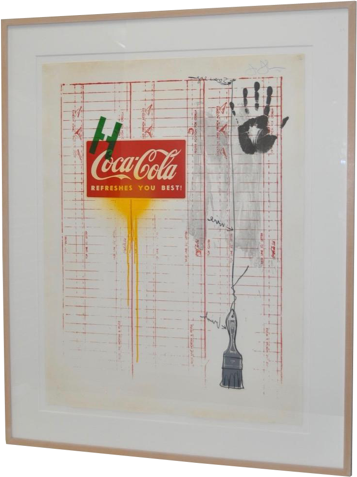 1930) Untitled "coca Cola" Signed Color Lithograph - Jasper Johns Coca Cola (979x979), Png Download