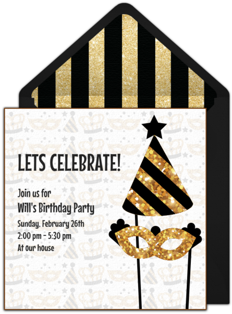 Free Mardi Gras Birthday Invitations - Traffic Sign (650x650), Png Download