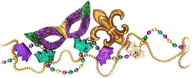 Mardi - New Orleans Mardi Gras Png (675x284), Png Download