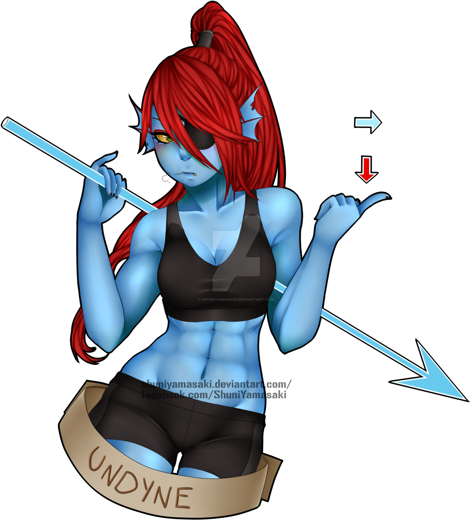 Here A Quick Picture Of Undyne - Sexy Undyne Fan Art (1600x1798), Png Download