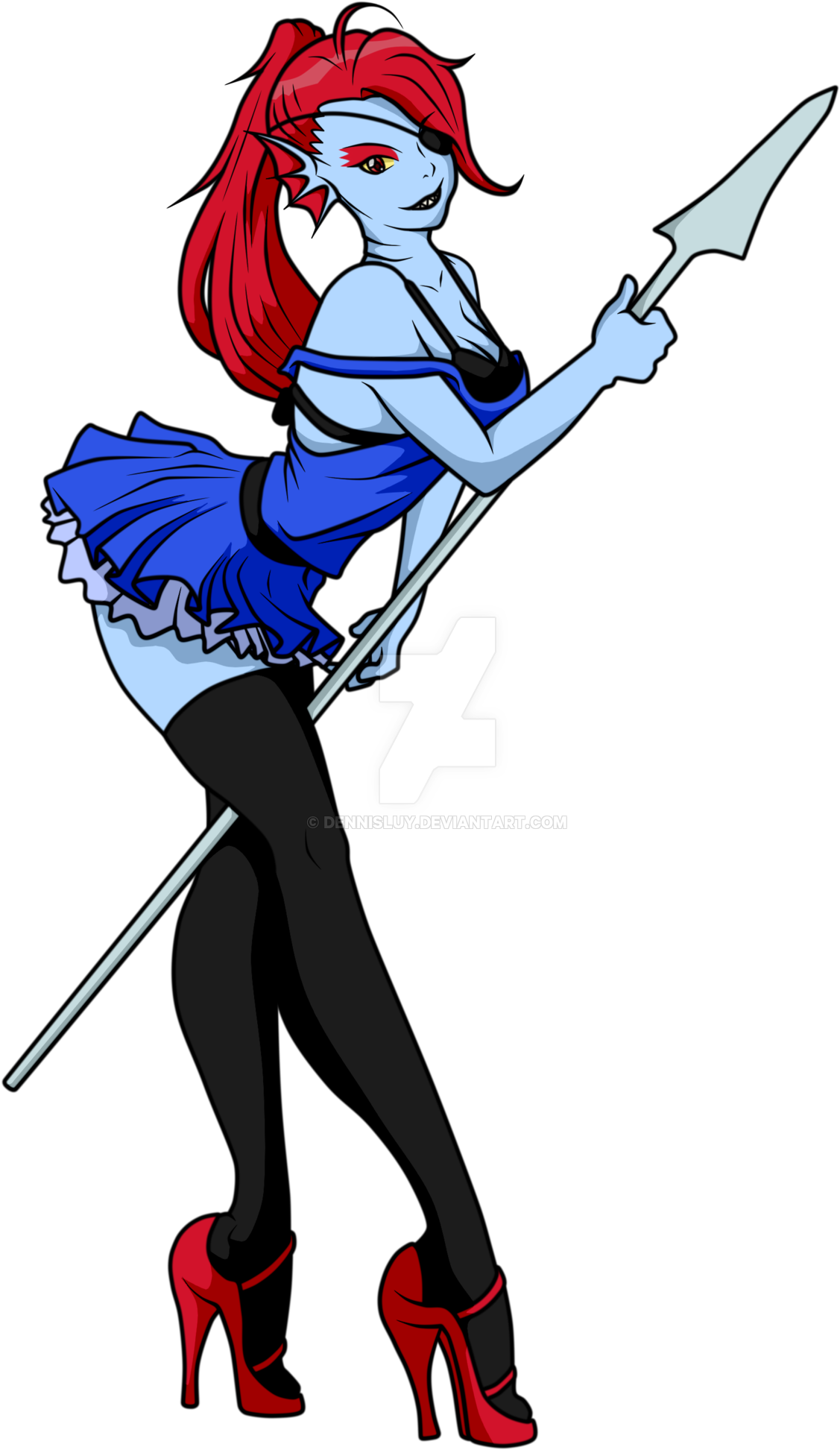 Png - Undertale Undyne Sexy Swimming (1280x2133), Png Download