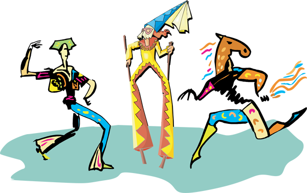 Mardi Gras Clipart Clipart - Mardi Gras Parade Clipart (600x377), Png Download