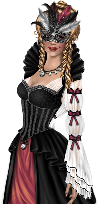 Femme Tube Mardi Gras (415x800), Png Download