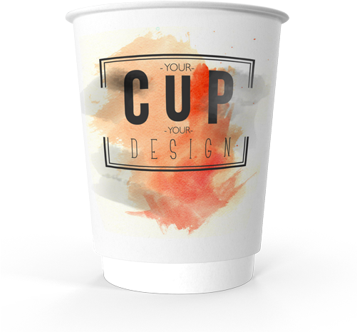 Double Wall Paper Cup 12oz - Mug (500x650), Png Download