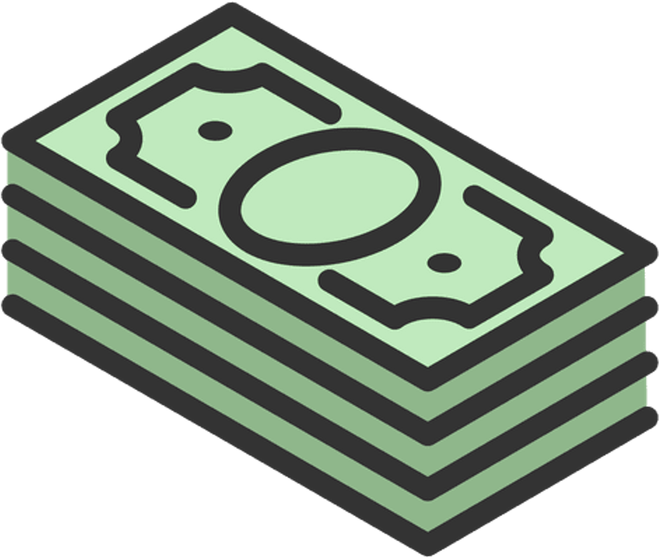 Money Cash Dinero Billete Billetes Png Sticker Green - Cash Clip Art Png (1024x1024), Png Download