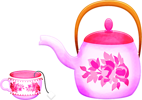 Tea Set, Teapot, Teacup, Cup, Tea, Set - Tea (481x340), Png Download