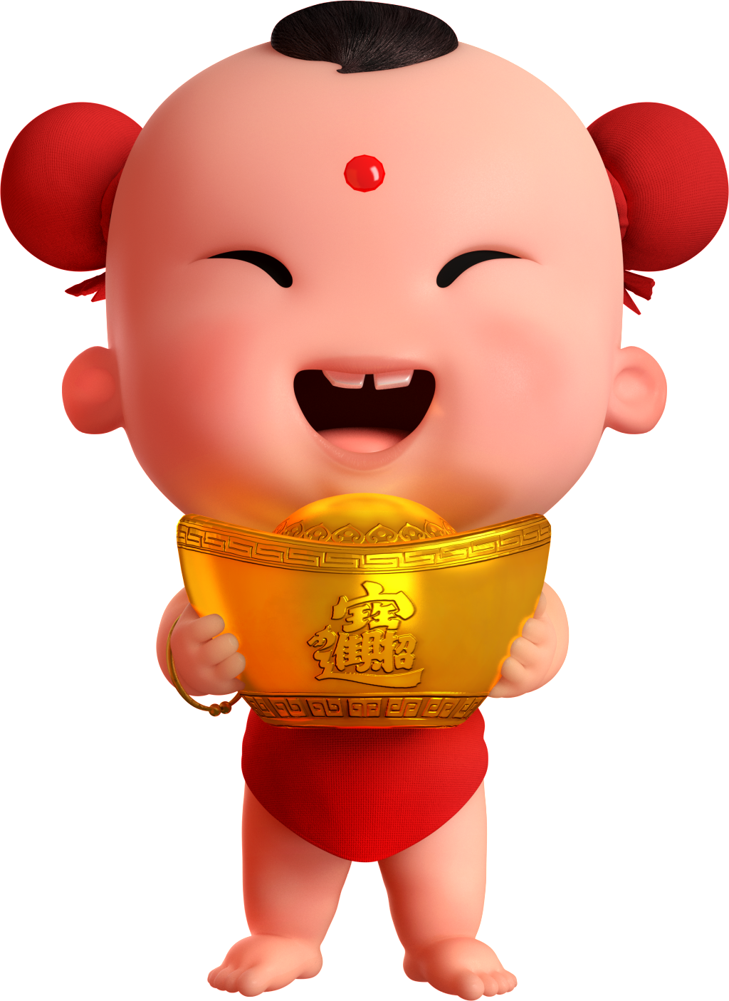 El Dinero Scout Es Decorada Con Oro - Chinese New Year (1024x1406), Png Download