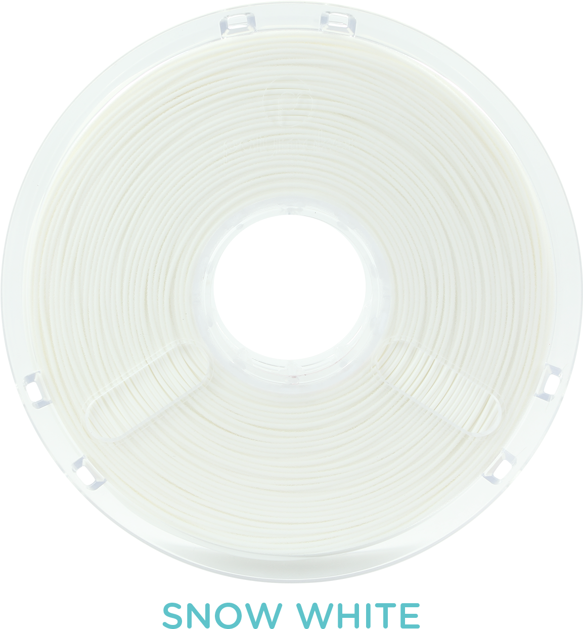 Front Transparent Polysmooth Spool Front Snow White - 3d Printing Filament (1270x1276), Png Download