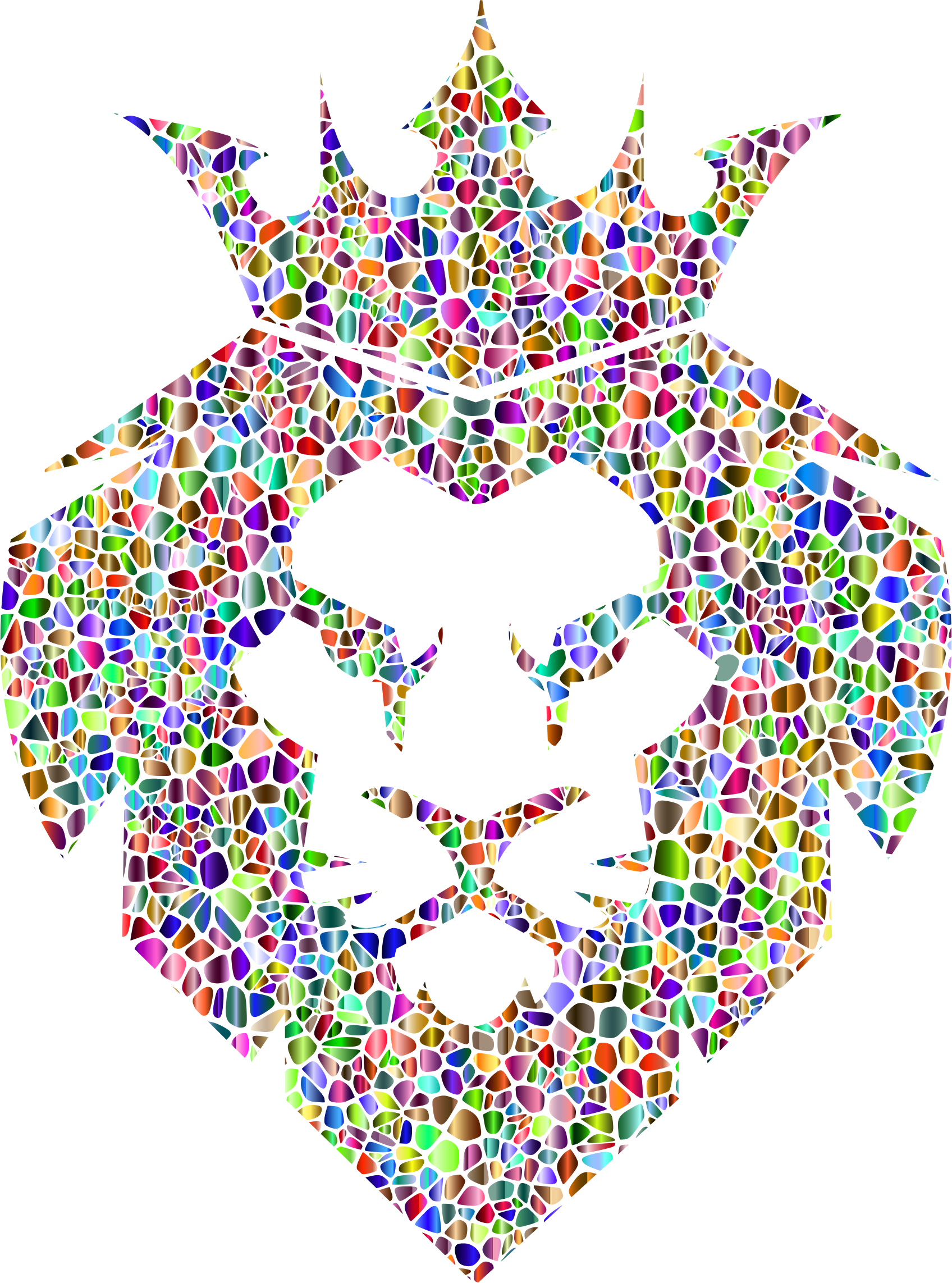 This Free Icons Png Design Of Chromatic Tiles Lion (1696x2285), Png Download