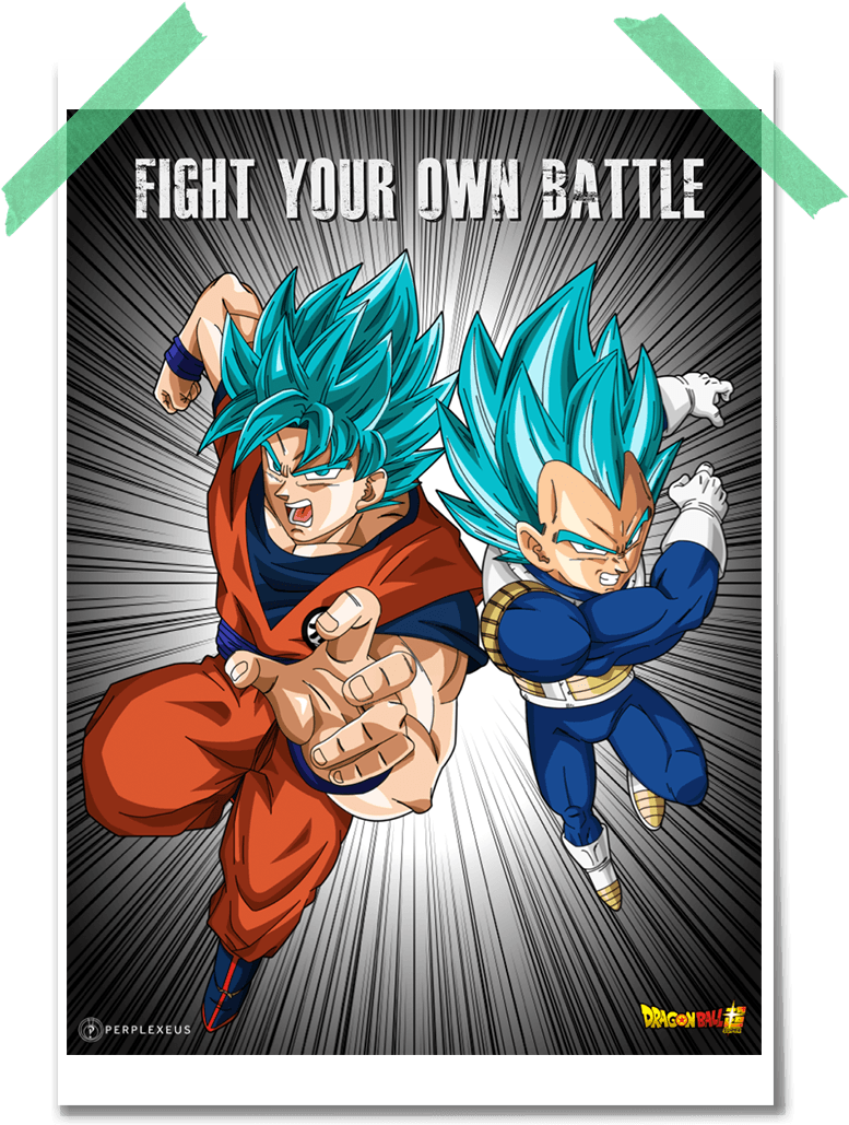 Dragon Ball Super Goku Vegeta Fight Your Own Battle - Dragon Ball Super Transparent Png (1080x1080), Png Download