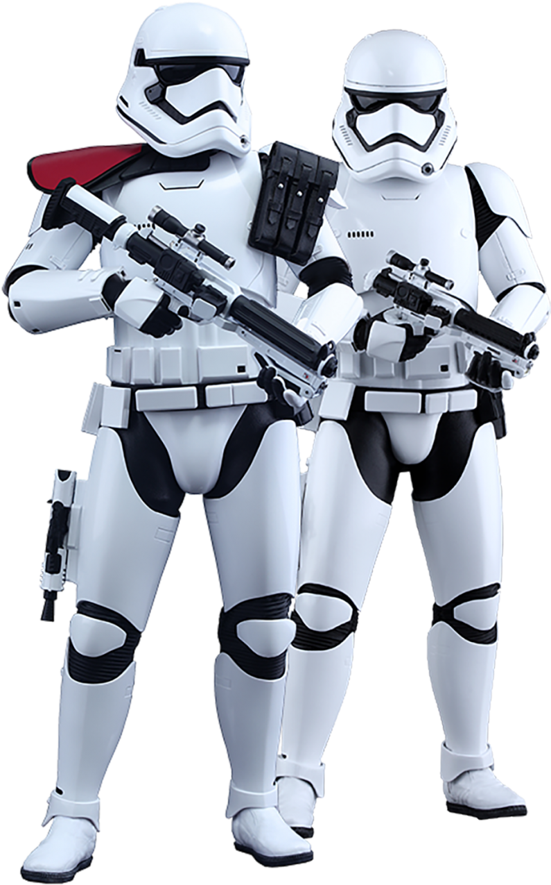 First Order Stormtrooper Officer And Stormtrooper Twin - Hot Toys First Order Stormtrooper Officer And Stormtrooper (1280x1280), Png Download