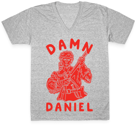 Damn Daniel Boone V-neck Tee Shirt - Im Not Tsundere Baka Shirt (484x484), Png Download