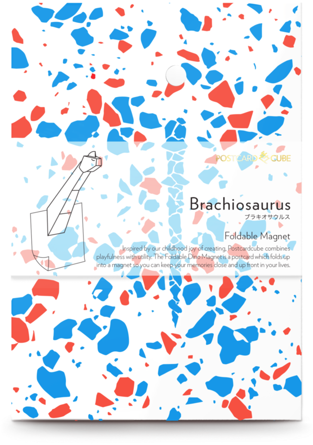 Foldable Magnet Brachiosaurus Postcard (621x1024), Png Download