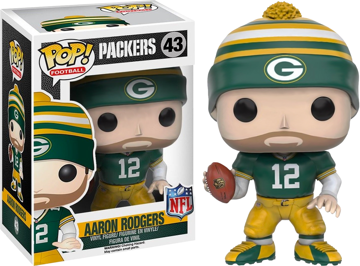 Aaron Rodgers Green Bay Packers Pop Vinyl Figure - Funko Pop Green Bay Packers (1200x887), Png Download