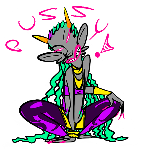 Pussy - Seapunk - Cartoon (515x551), Png Download