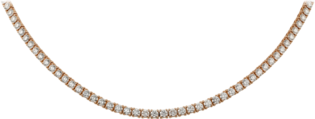 Essential Lines Necklacepink Gold, - Necklace (1024x389), Png Download