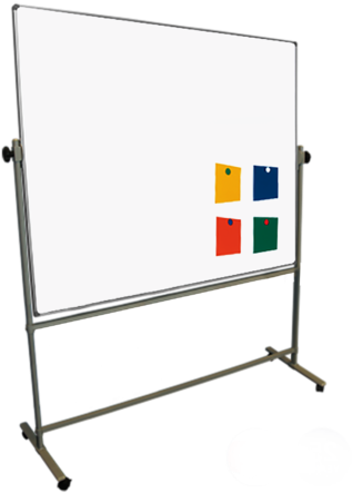 Large Mobile Whiteboard On Wheels - Sea Hb Mobile Magnetic Whiteboards - Whiteboards (400x465), Png Download