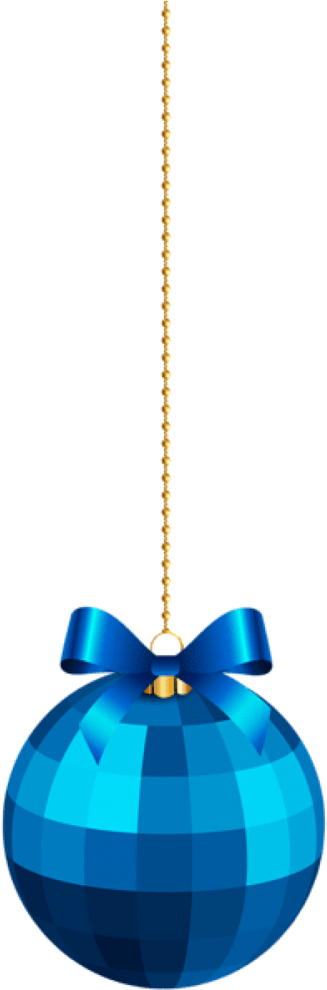0, - Blue Christmas Ball Hanging (206x600), Png Download