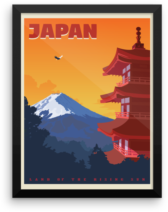 Land Of The Rising Sun - Graphic Design (1000x1000), Png Download