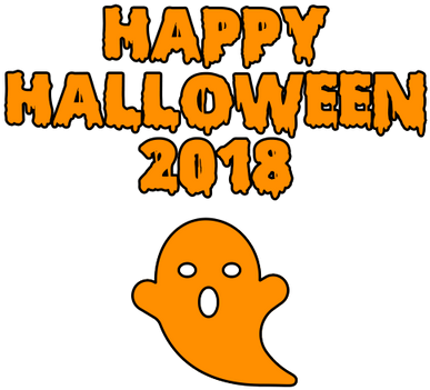 Happy Halloween 2018 Scary Ghost Bloody Font - Halloween (400x400), Png Download