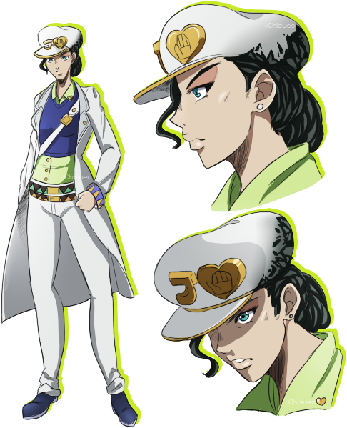 Clip Black And White Diu Genderbend By Chisublopop - Female Jotaro Part 4 (527x620), Png Download
